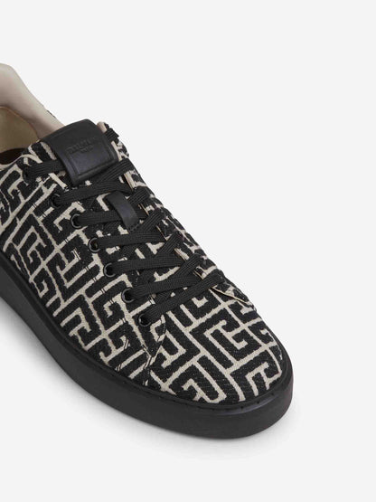 Outlet online Balmain Hombre Zapatillas B-Court Jacquard color Negro sku 616-003171 01 - Foto 5