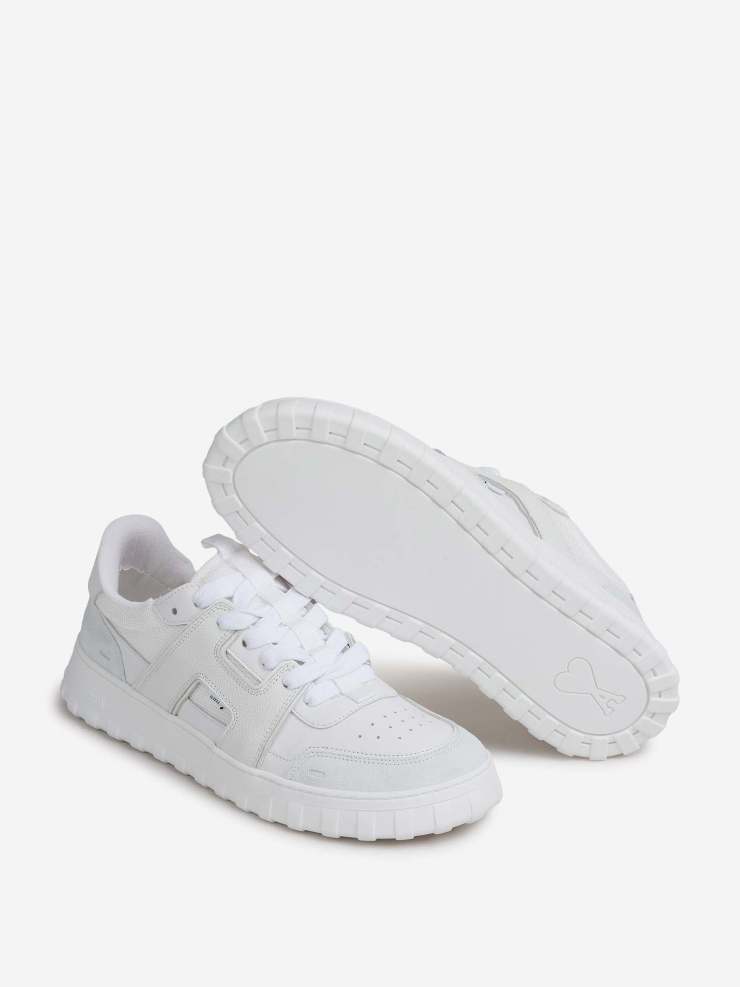 Outlet online Ami Paris Hombre Zapatillas Bajas Piel color Blanco sku 616-003251 01 - Foto 4