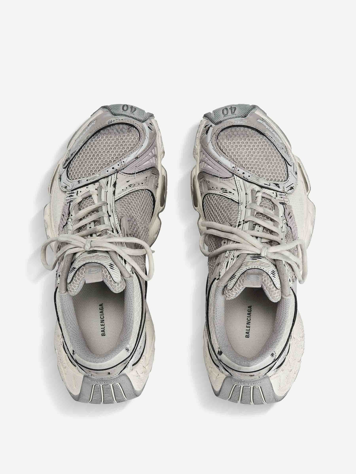 Outlet online Balenciaga Hombre Zapatillas Stapler color Beige sku 616-003261 01 - Foto 4