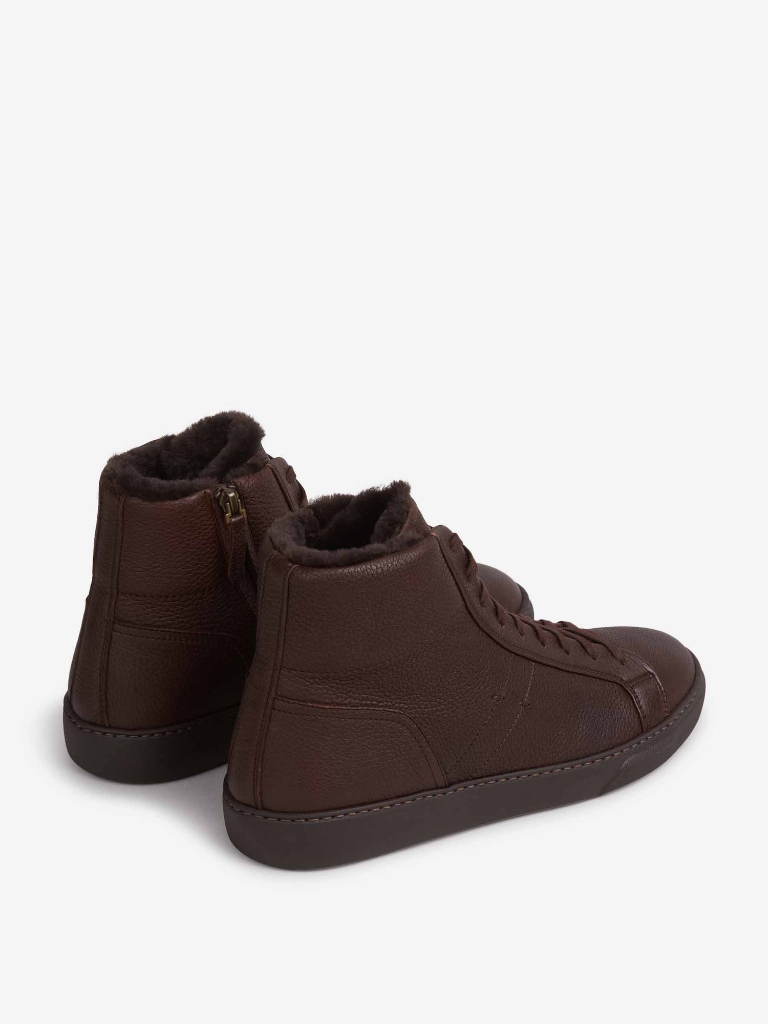 Outlet online Henderson Baracco Hombre Zapatillas Alta Piel color Marrón Oscuro sku 616-003300 01 - Foto 3