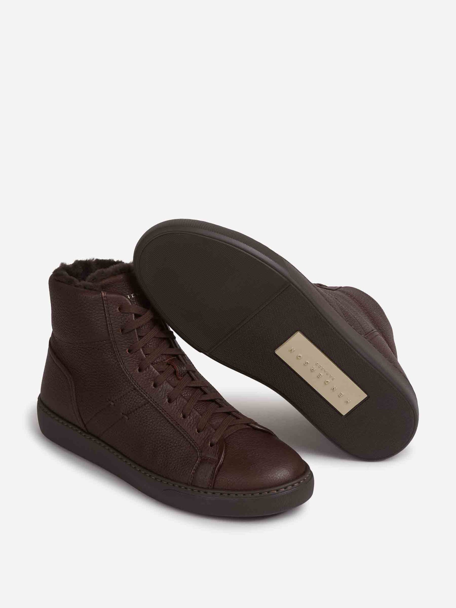 Outlet online Henderson Baracco Hombre Zapatillas Alta Piel color Marrón Oscuro sku 616-003300 01 - Foto 4