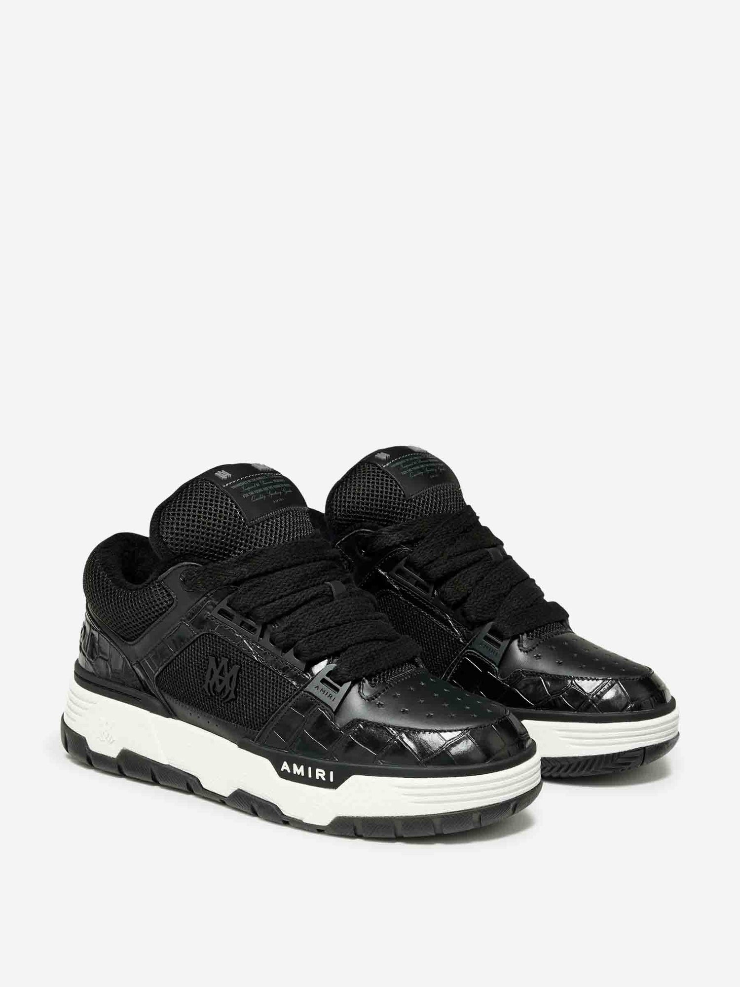 Outlet online Amiri Hombre Zapatillas Croc Debossed Ma-1 color Negro sku 616-003305 01 - Foto 2