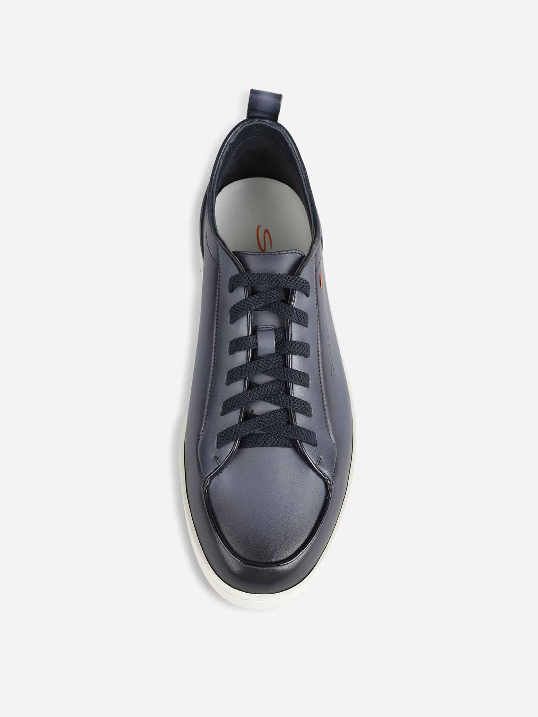 Santoni Hombre Barcelona Zapatillas Deportivas Piel color Azul Marino sku 616-003374 01 - Foto 4