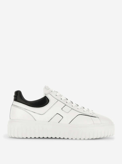 Outlet online Hogan Hombre Zapatillas H-Stripes color Blanco Y Negro sku 616-003522 01 - Foto 1