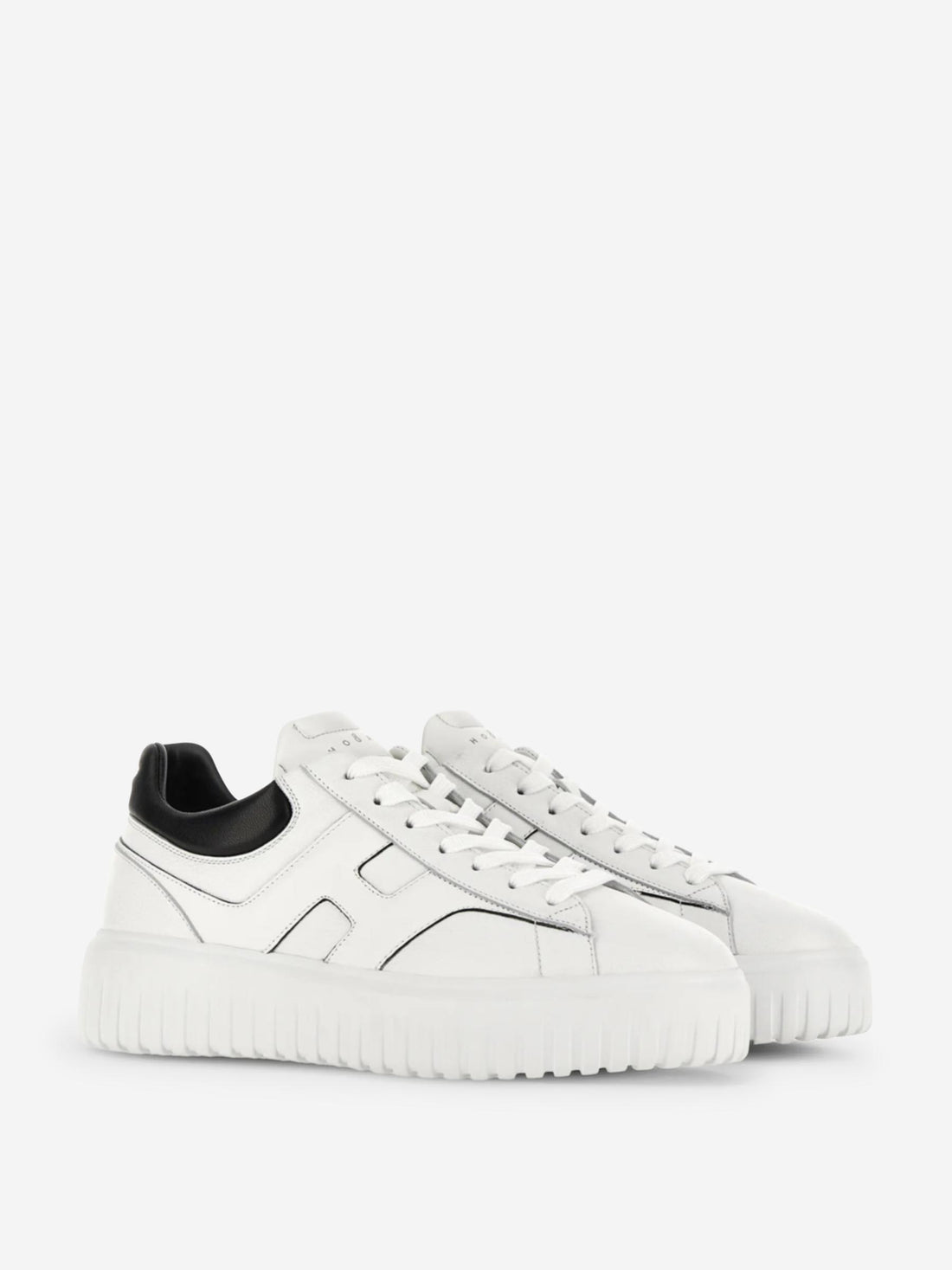 Outlet online Hogan Hombre Zapatillas H-Stripes color Blanco Y Negro sku 616-003522 01 - Foto 2