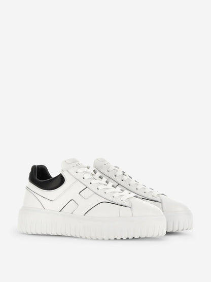 Outlet online Hogan Hombre Zapatillas H-Stripes color Blanco Y Negro sku 616-003522 01 - Foto 2