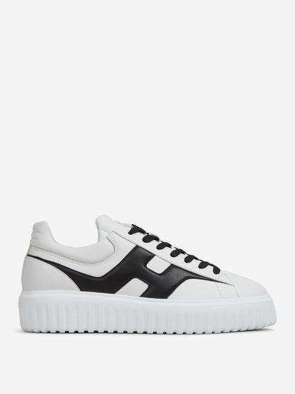 Hogan Hombre Barcelona Zapatillas Deportivas H-Stripes color Blanco Y Negro sku 616-003614 01 - Foto 1