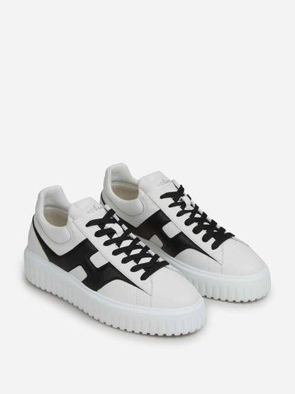 Hogan Hombre Barcelona Zapatillas Deportivas H-Stripes color Blanco Y Negro sku 616-003614 01 - Foto 2