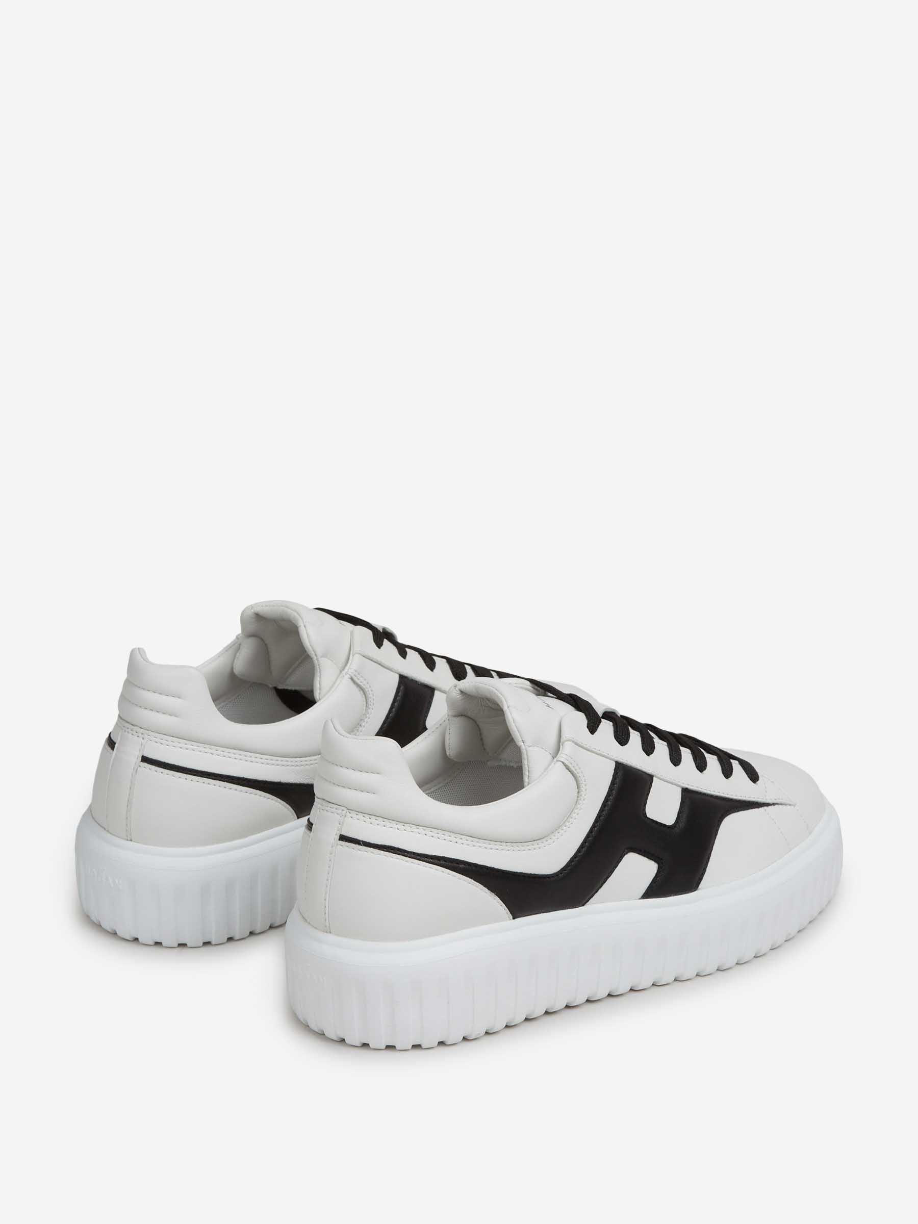 Hogan Hombre Barcelona Zapatillas Deportivas H-Stripes color Blanco Y Negro sku 616-003614 01 - Foto 3