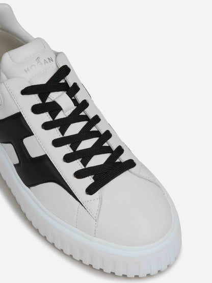 Hogan Hombre Barcelona Zapatillas Deportivas H-Stripes color Blanco Y Negro sku 616-003614 01 - Foto 5
