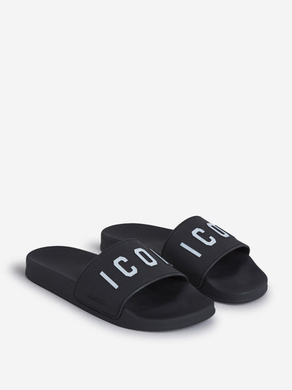 Outlet online Dsquared2 Hombre Sandalias Logo Relieve color Negro sku 617-000080 01 - Foto 2