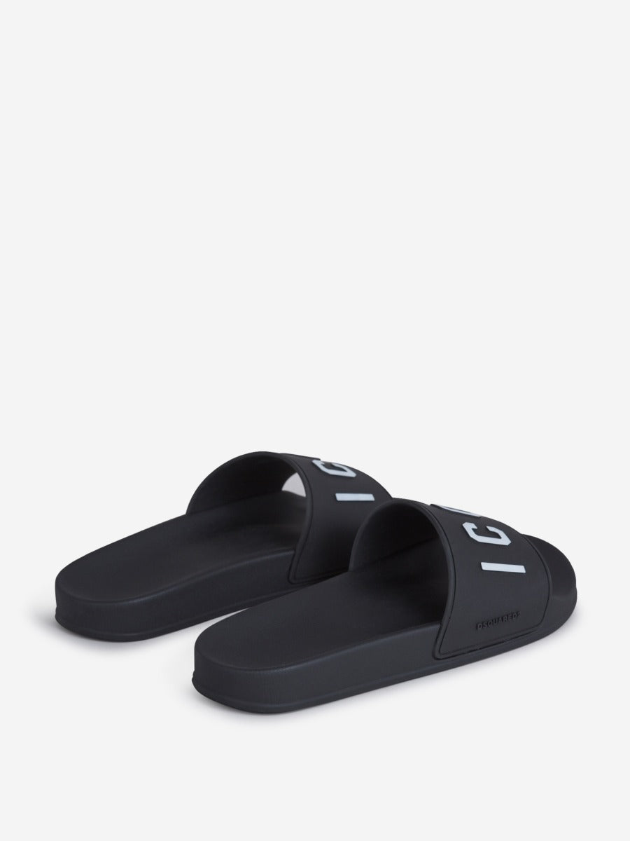Outlet online Dsquared2 Hombre Sandalias Logo Relieve color Negro sku 617-000080 01 - Foto 4