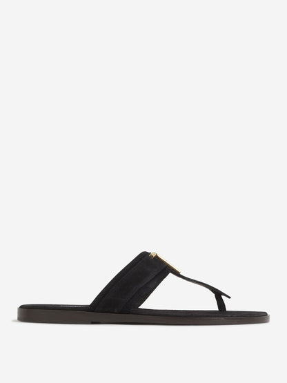 Outlet online Tom Ford Hombre Chanclas Piel Brighton color Negro sku 617-000123 01 - Foto 1