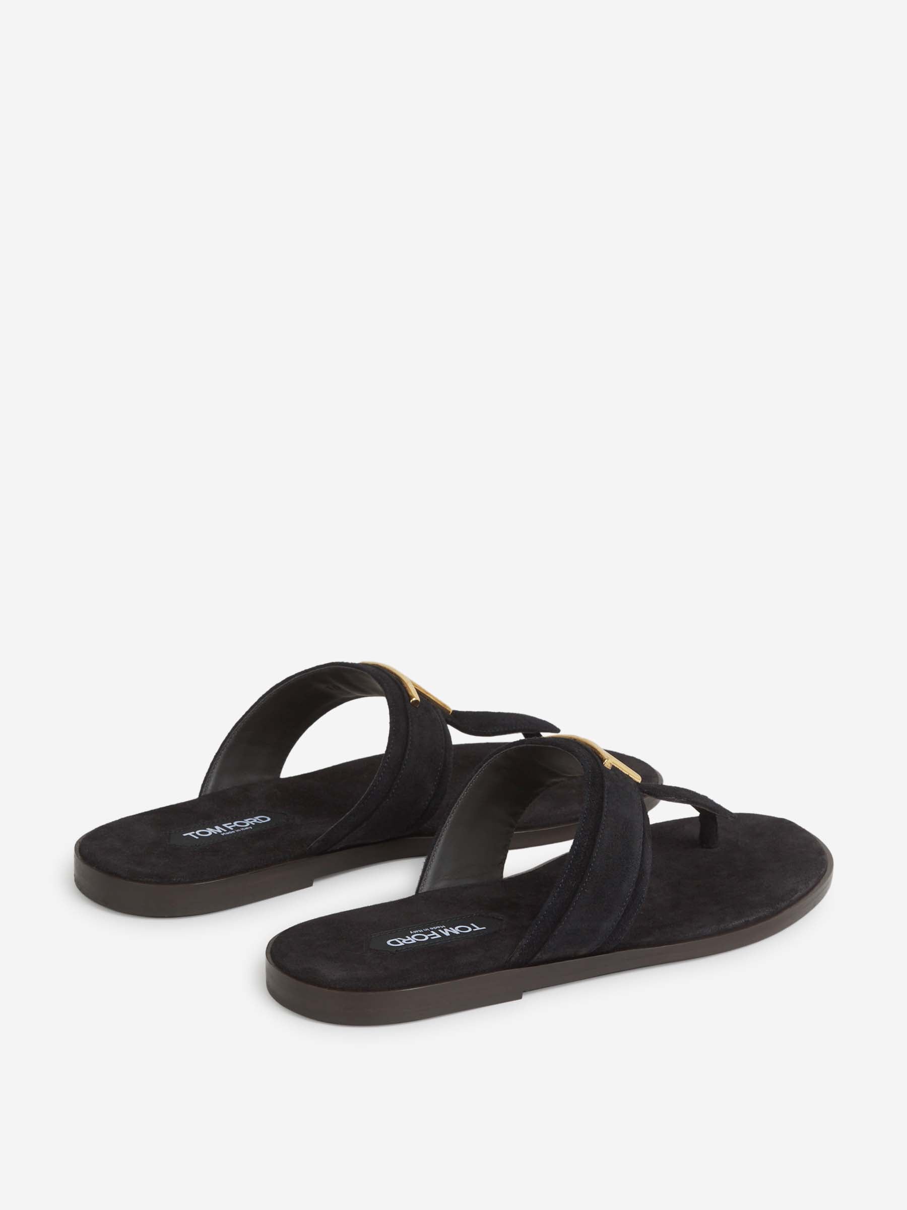 Outlet online Tom Ford Hombre Chanclas Piel Brighton color Negro sku 617-000123 01 - Foto 3
