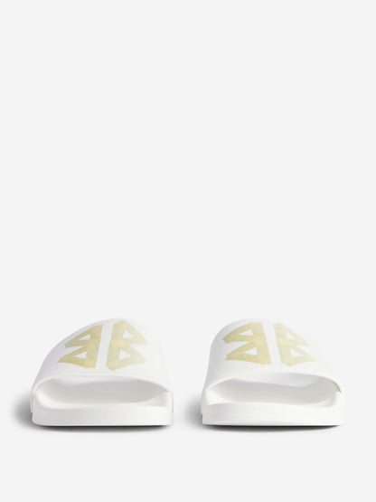 Outlet online Balenciaga Hombre Chanclas Slide Logo color Blanco sku 617-000129 02 - Foto 3