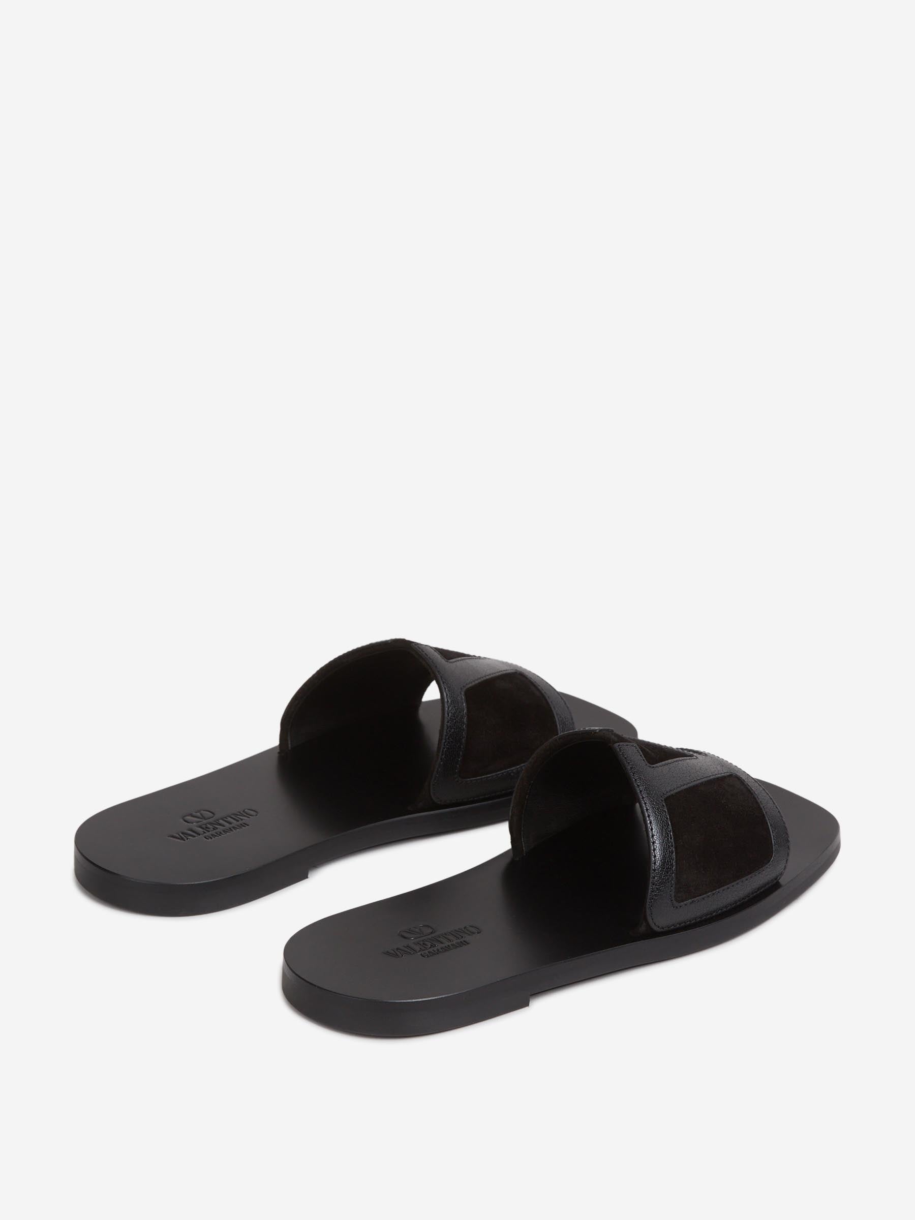 Outlet online Valentino Garavani Hombre Sandalias VLogo color Negro sku 617-000146 01 - Foto 3