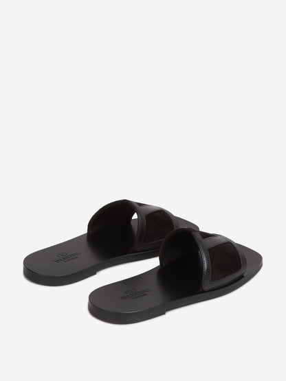Outlet online Valentino Garavani Hombre Sandalias VLogo color Negro sku 617-000146 01 - Foto 3