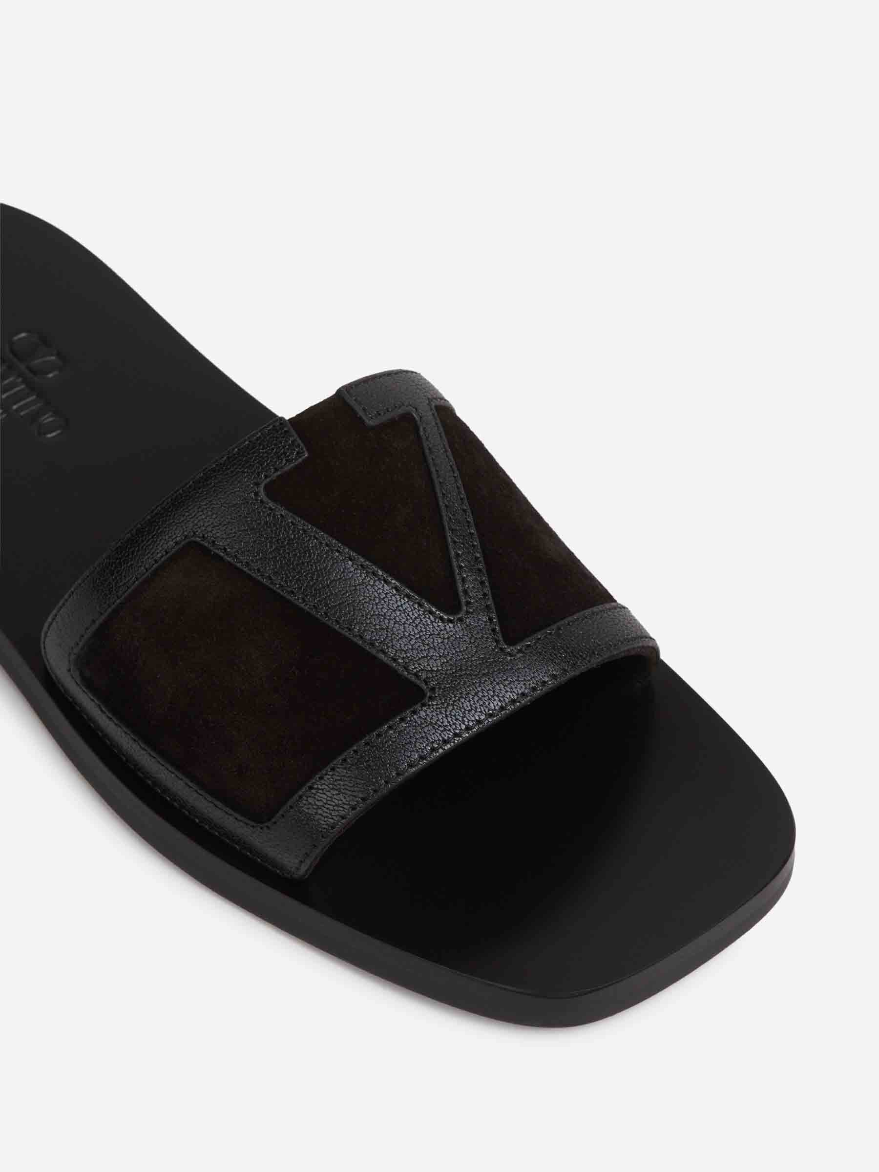 Outlet online Valentino Garavani Hombre Sandalias VLogo color Negro sku 617-000146 01 - Foto 5