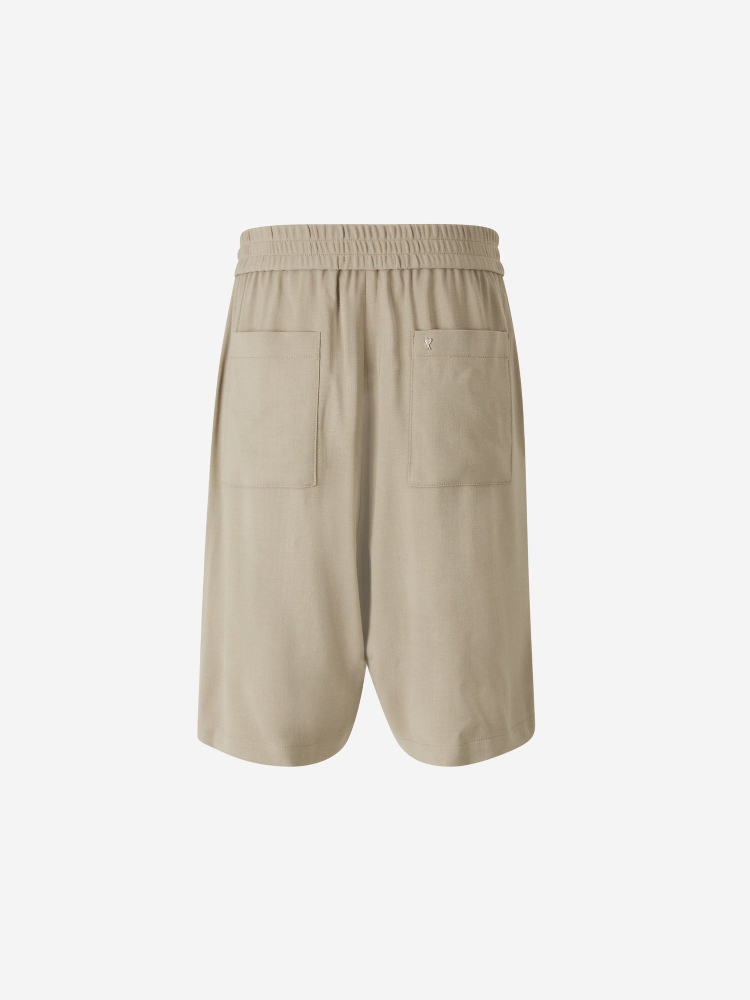 Outlet online Ami Paris Hombre Bermudas Viscosa y Lana color Topo sku 523-000944 02 - Foto 2