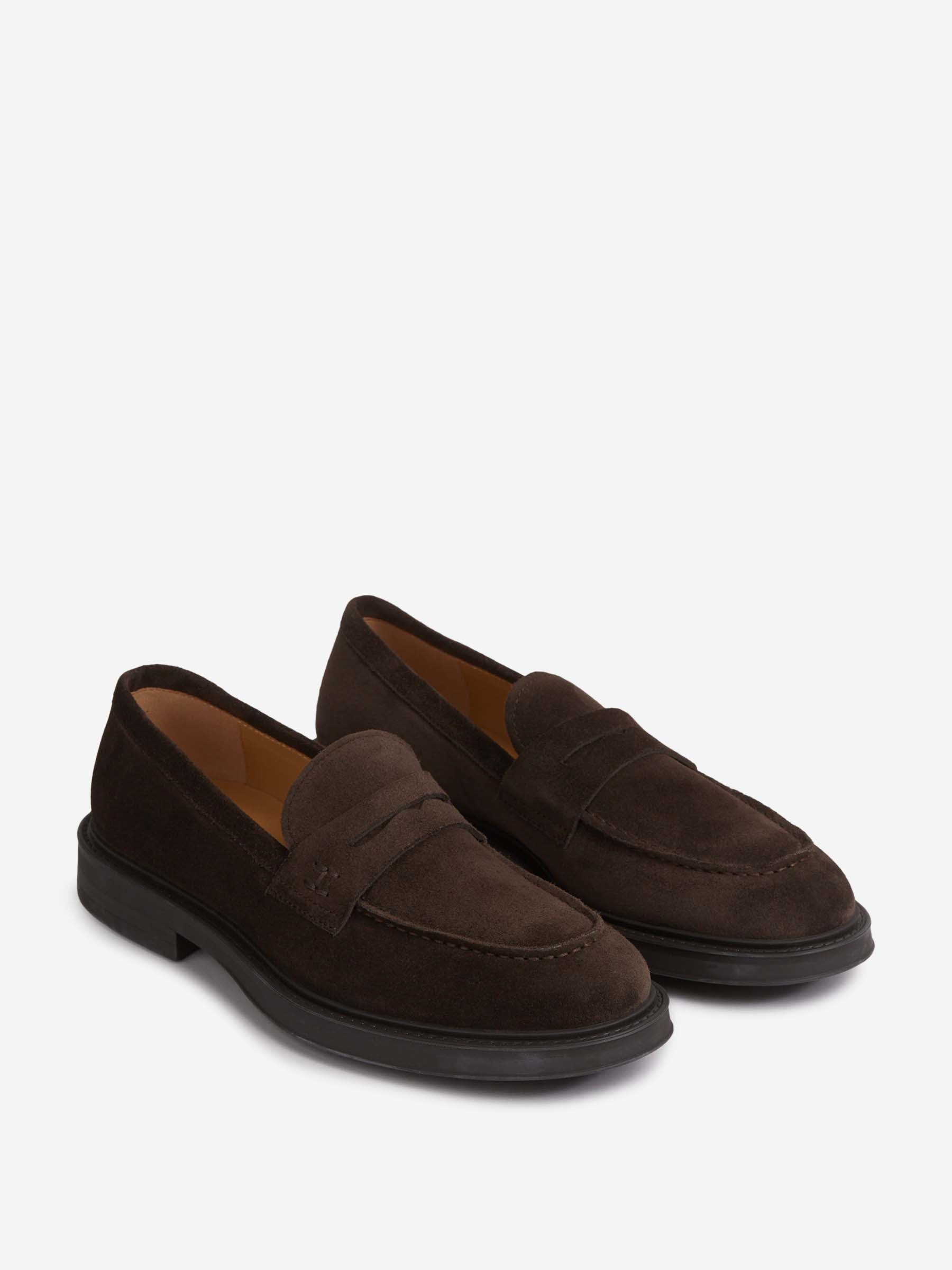 Outlet online Henderson Baracco Hombre Mocasines Piel Ante color Marrón Oscuro sku 618-000012 01 - Foto 2