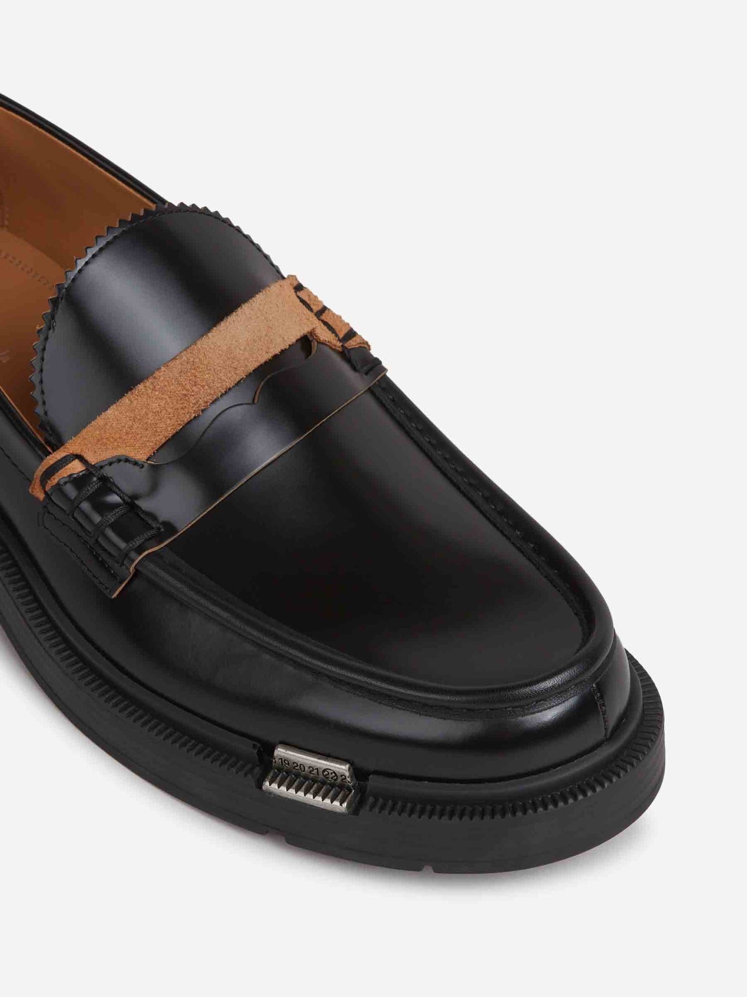 Maison Margiela Hombre Barcelona Mocasines Contraste Piel color Marrón Oscuro sku 618-000015 01 - Foto 5