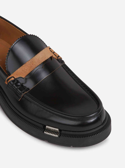 Maison Margiela Hombre Barcelona Mocasines Contraste Piel color Marrón Oscuro sku 618-000015 01 - Foto 5