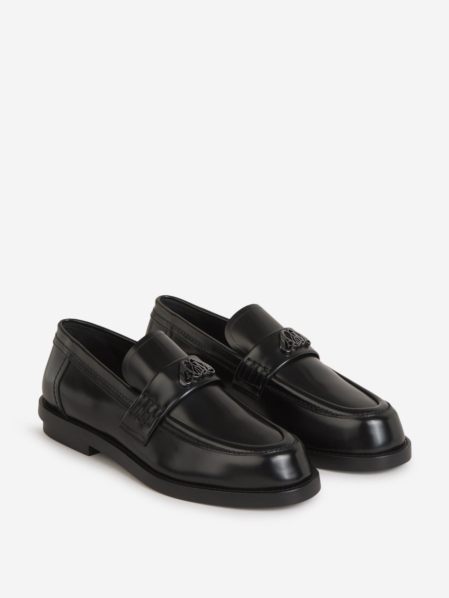 Outlet online McQueen Hombre Mocasines Piel Logo color Negro sku 611-004367 01 - Foto 2