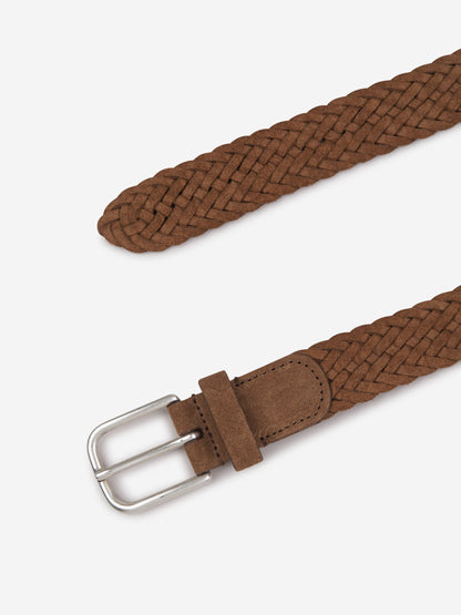 Outlet online Santa Eulalia Hombre Cinturón Trenzado Piel Ante color Marrón sku 621-000245 01 - Foto 2