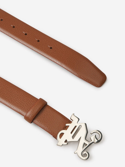 Outlet online Palm Angels Hombre Cinturón Monograma Piel color Marron sku 622-001183 02 - Foto 4