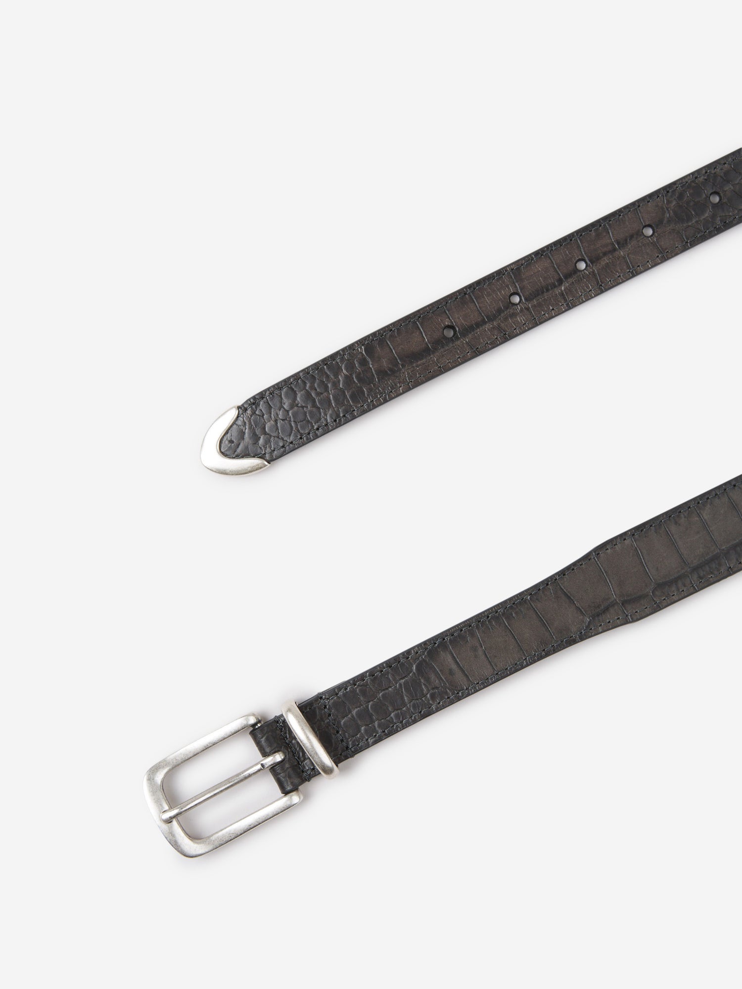 Outlet online Santa Eulalia Hombre Cinturón Piel Croco color Negro sku 622-001249 01 - Foto 2