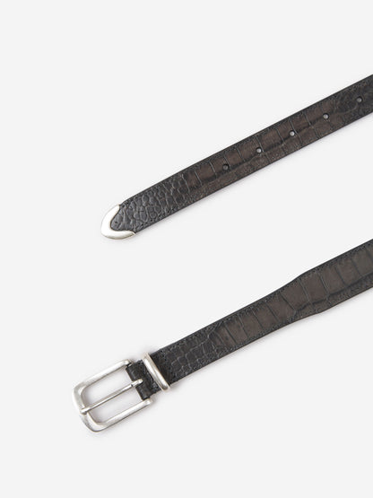 Outlet online Santa Eulalia Hombre Cinturón Piel Croco color Negro sku 622-001249 01 - Foto 2