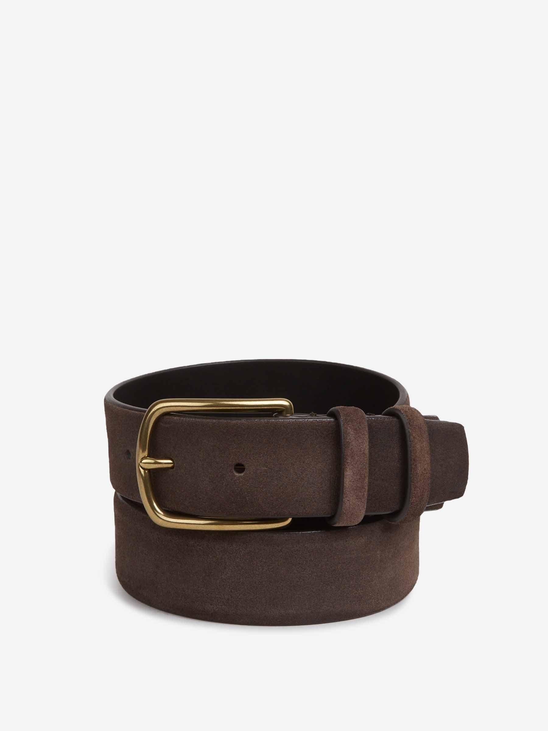 Officine Creative Hombre Barcelona Cinturón Suede OC Strip color Marrón Oscuro sku 622-001302 02 - Foto 1