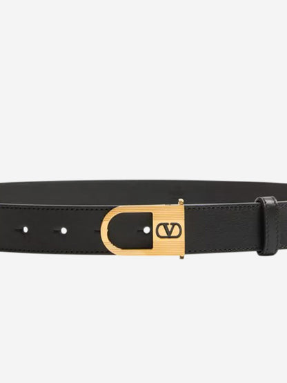 Outlet online Valentino Garavani Hombre Cinturón Cuero VLogo color Negro sku 622-001310 01 - Foto 3