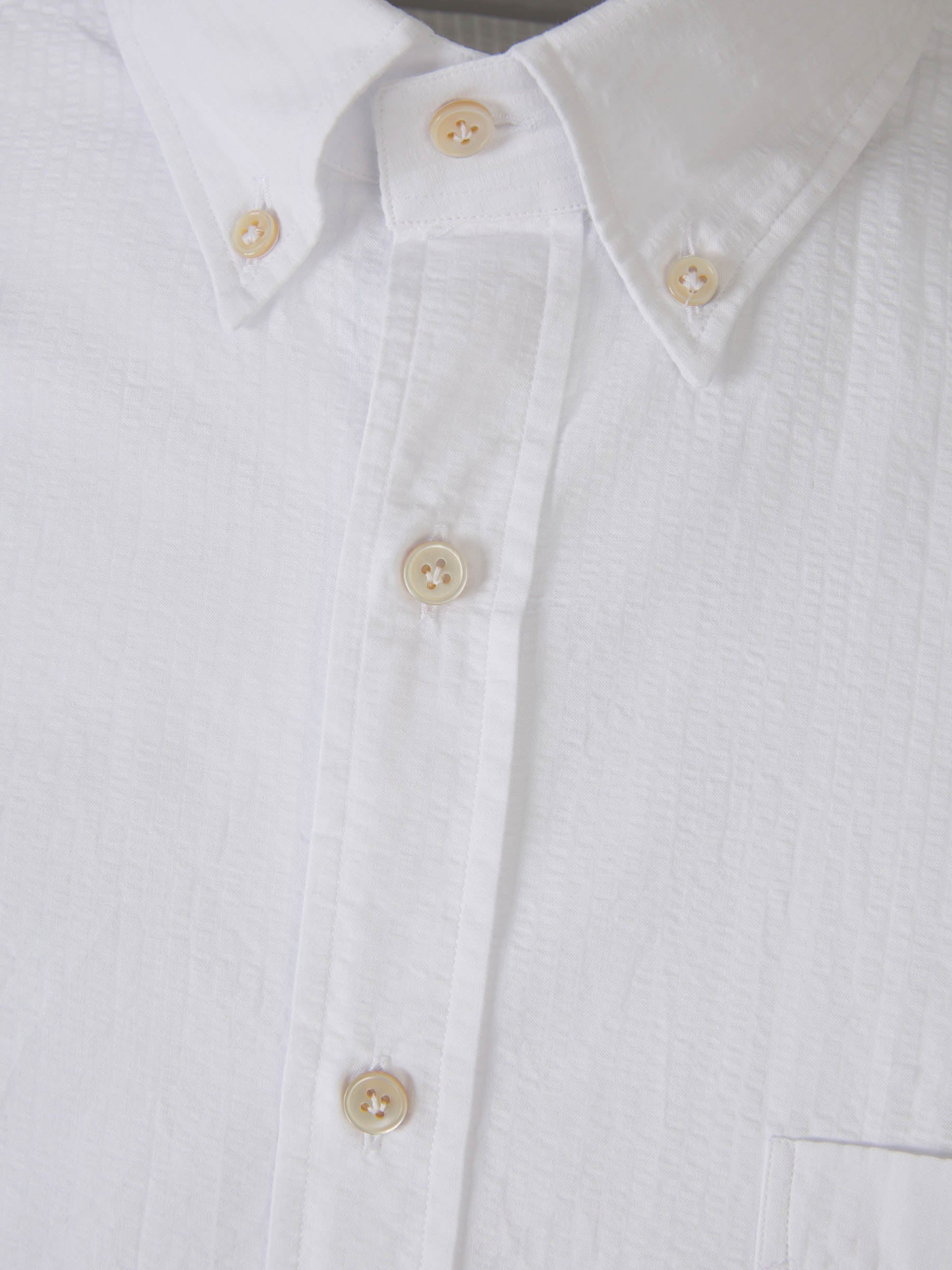 Outlet online Borrelli Hombre Camisa Texturizada Algodón color Blanco sku 531-006219 02 - Foto 3