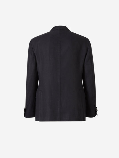 Outlet online Boglioli Hombre Traje Liso Lino color Azul Marino sku 312-002795 02 - Foto 2