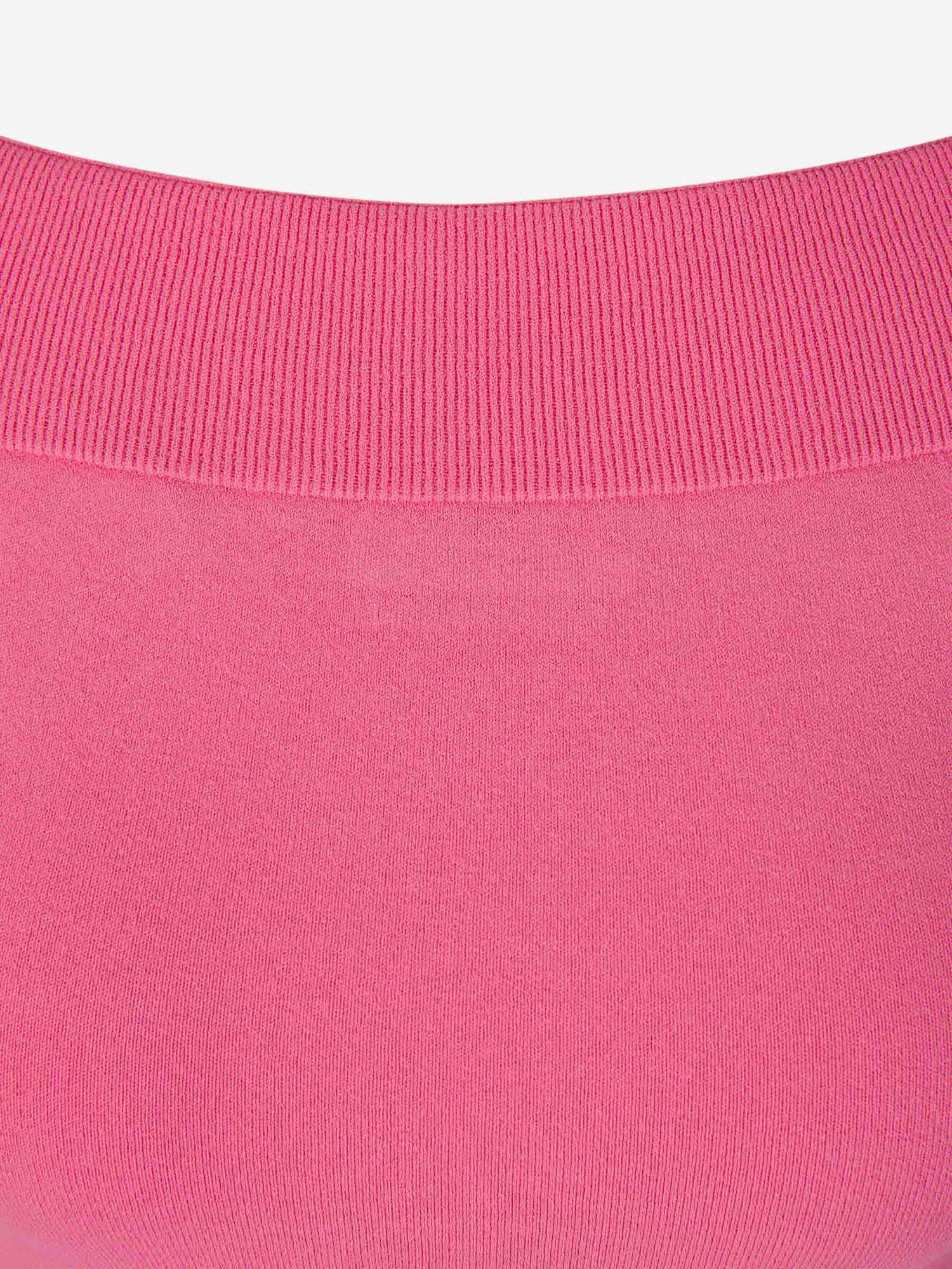 Outlet online McQueen Mujer Top Punto Canalé color Rosa sku 703-002124 01 - Foto 3