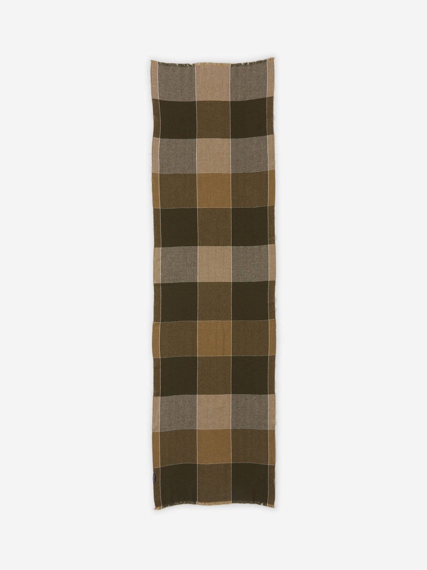 Outlet online Santa Eulalia Hombre Bufanda Cashmere Cuadros color Verde Oscuro sku 630-001193 01 - Foto 2