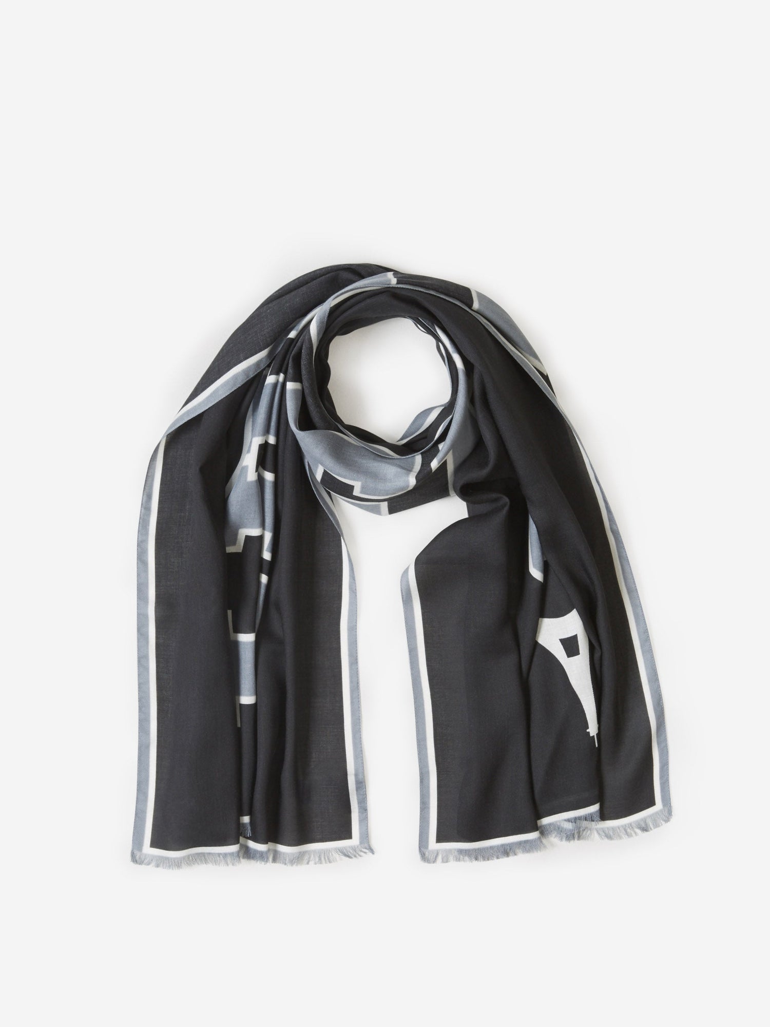 Outlet online Givenchy Hombre Bufanda Logo Modal color Negro sku 630-001310 01 - Foto 3