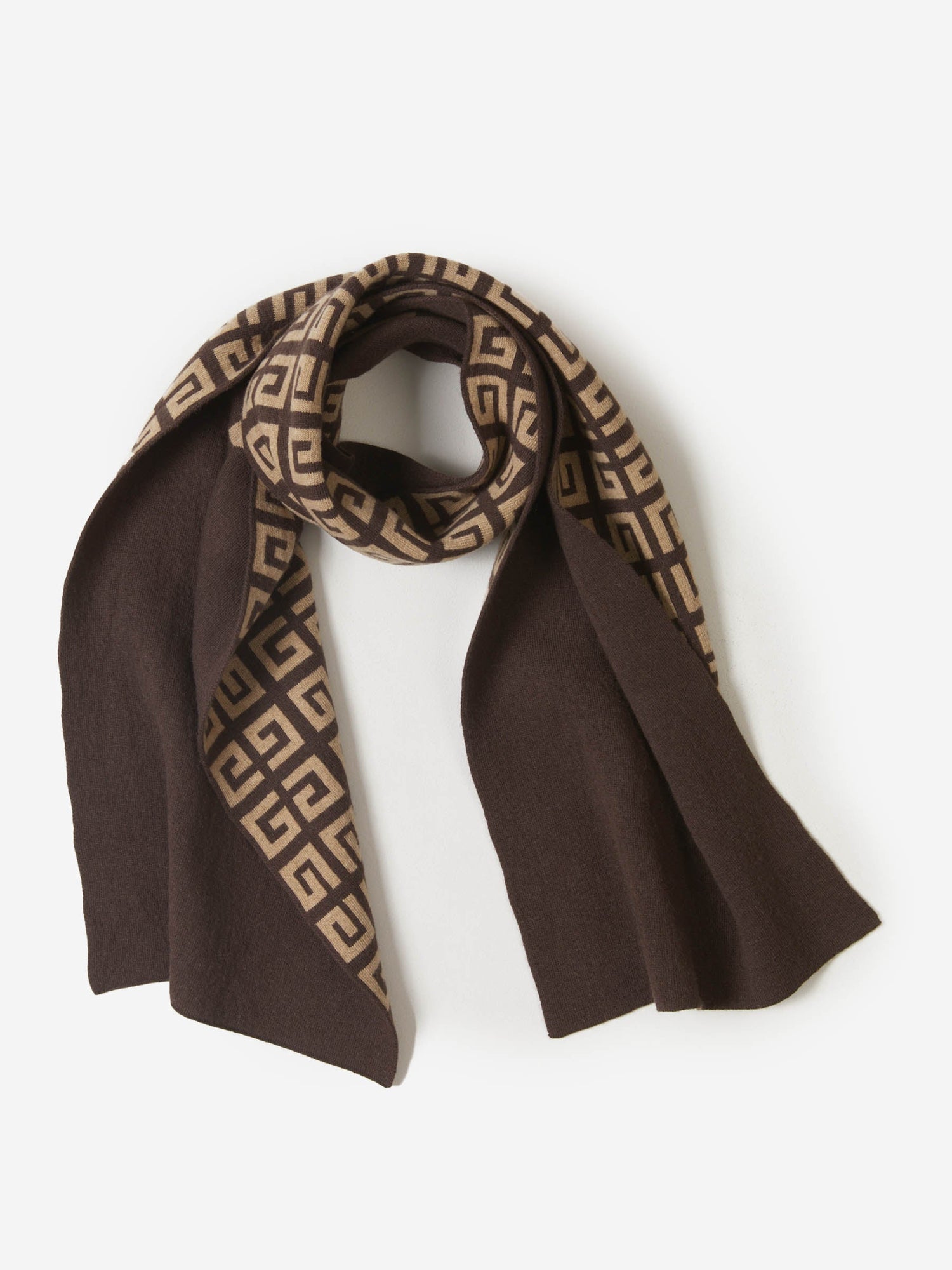 Outlet online Givenchy Hombre Bufanda Reversible Logo color Marrón sku 630-001311 02 - Foto 6