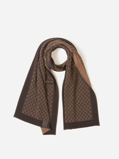 Outlet online Balmain Hombre Bufanda Punto Monograma color Marron sku 630-001387 01 - Foto 1