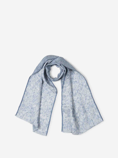 Outlet online Santa Eulalia Hombre Bufanda Paisley Lino color Azul sku 630-001464 01 - Foto 1