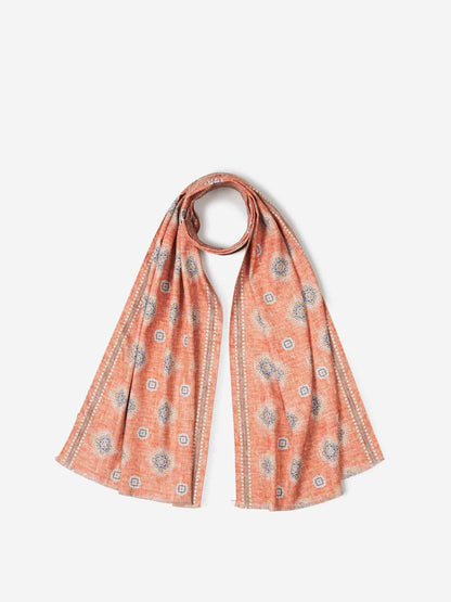 Outlet online Santa Eulalia Hombre Bufanda Seda Estampado color Naranja sku 630-001465 00 - Foto 1
