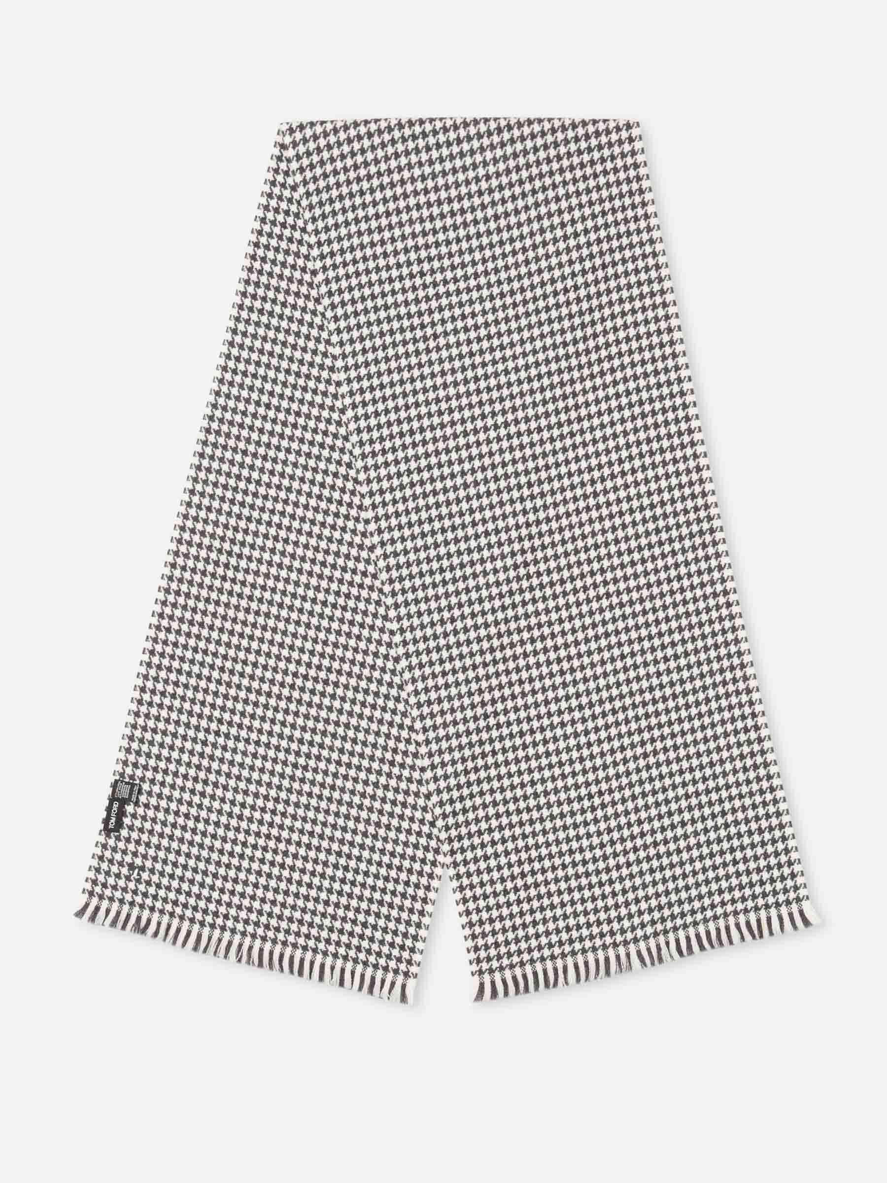 Outlet online Tom Ford Hombre Bufanda Lana Cachemira color Blanco Y Negro sku 630-001487 01 - Foto 2