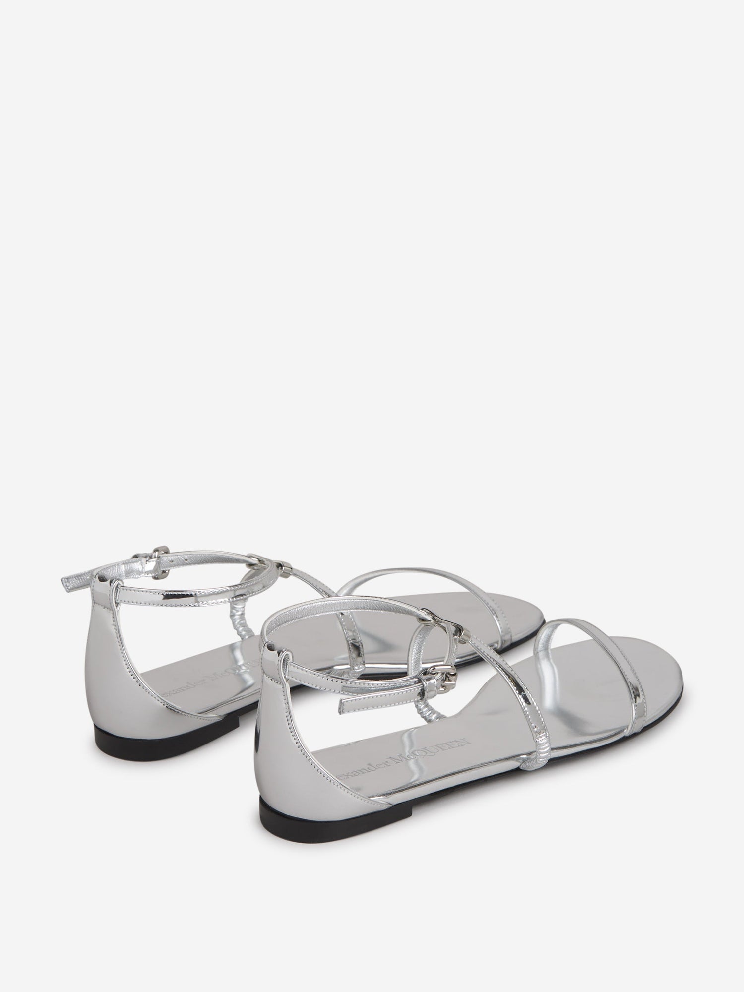 Outlet online McQueen Mujer Sandalias Tiras Silver color Plateado sku 800-005288 01 - Foto 3