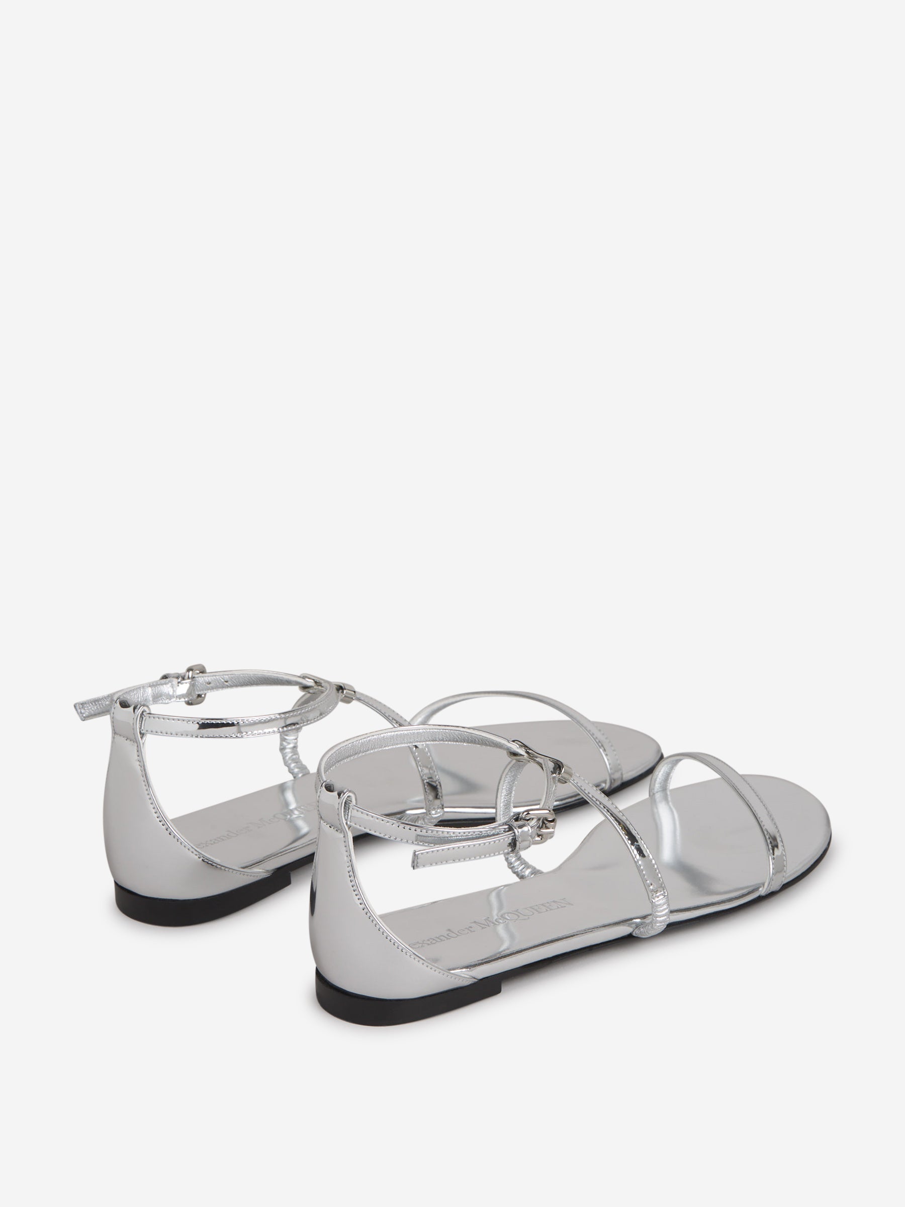 Outlet online McQueen Mujer Sandalias Tiras Silver color Plateado sku 800-005288 01 - Foto 3