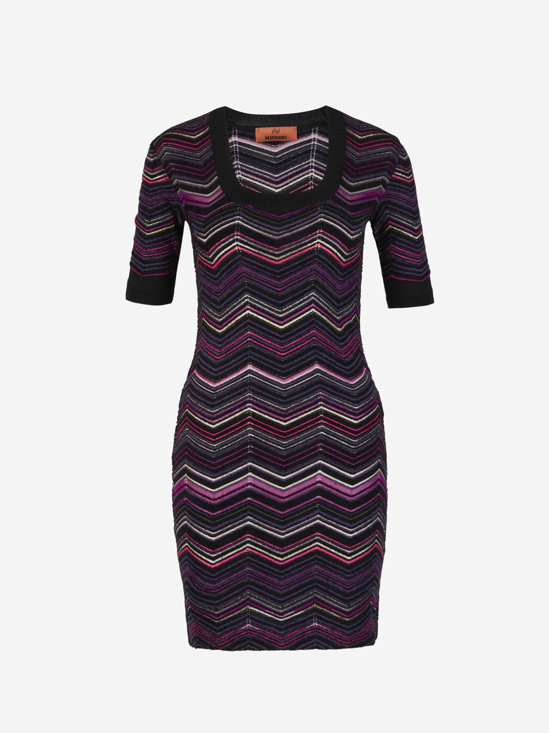Outlet online Missoni Mujer Vestido Punto Mini color Violeta sku 731-005796 01 - Foto 1
