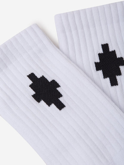 Outlet online Marcelo Burlon Hombre Calcetines Cortos Cross color Negro sku 641-000178 02 - Foto 1