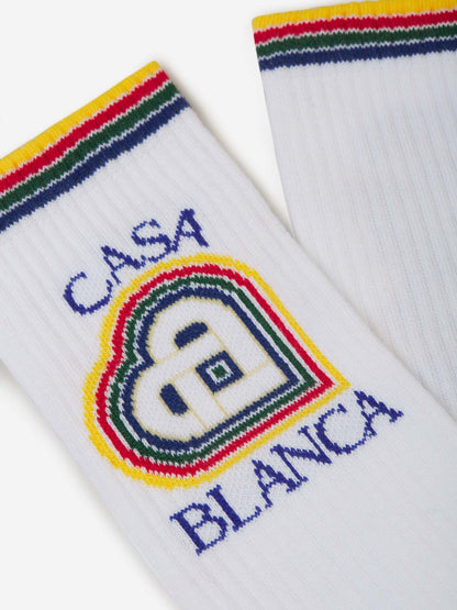 Outlet online Casablanca Hombre Calcetines Logo Jacquard color Blanco sku 642-000441 01 - Foto 4