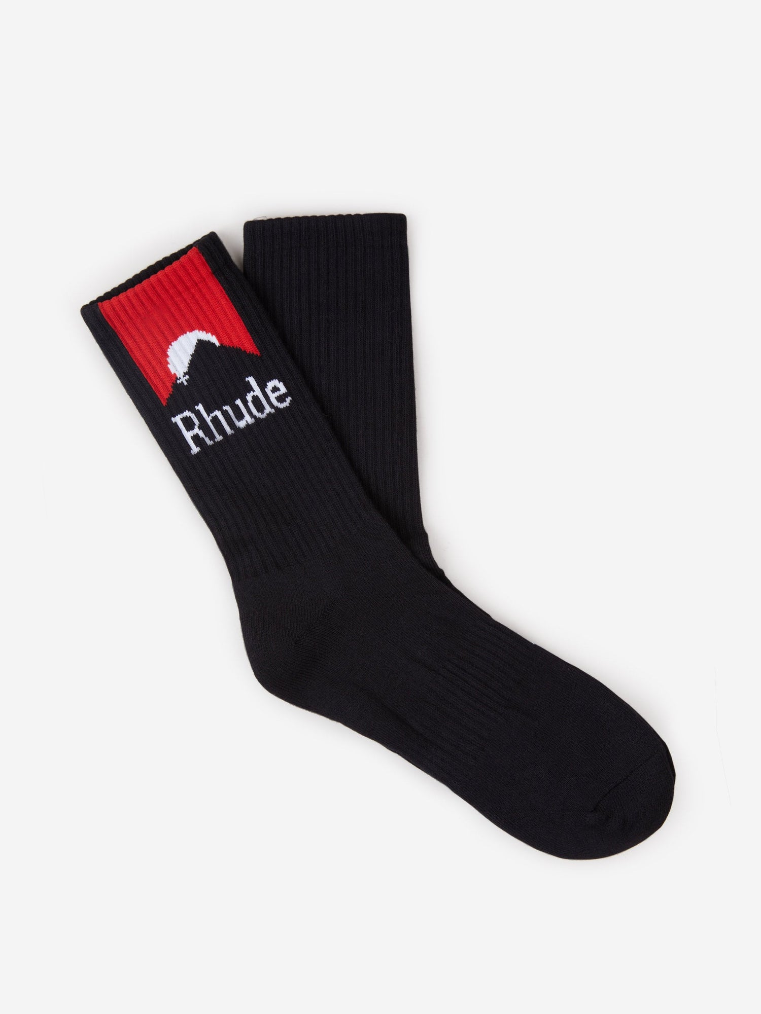 Outlet online Rhude Hombre Calcetines Logo Canalé color Negro sku 642-000453 00 - Foto 1