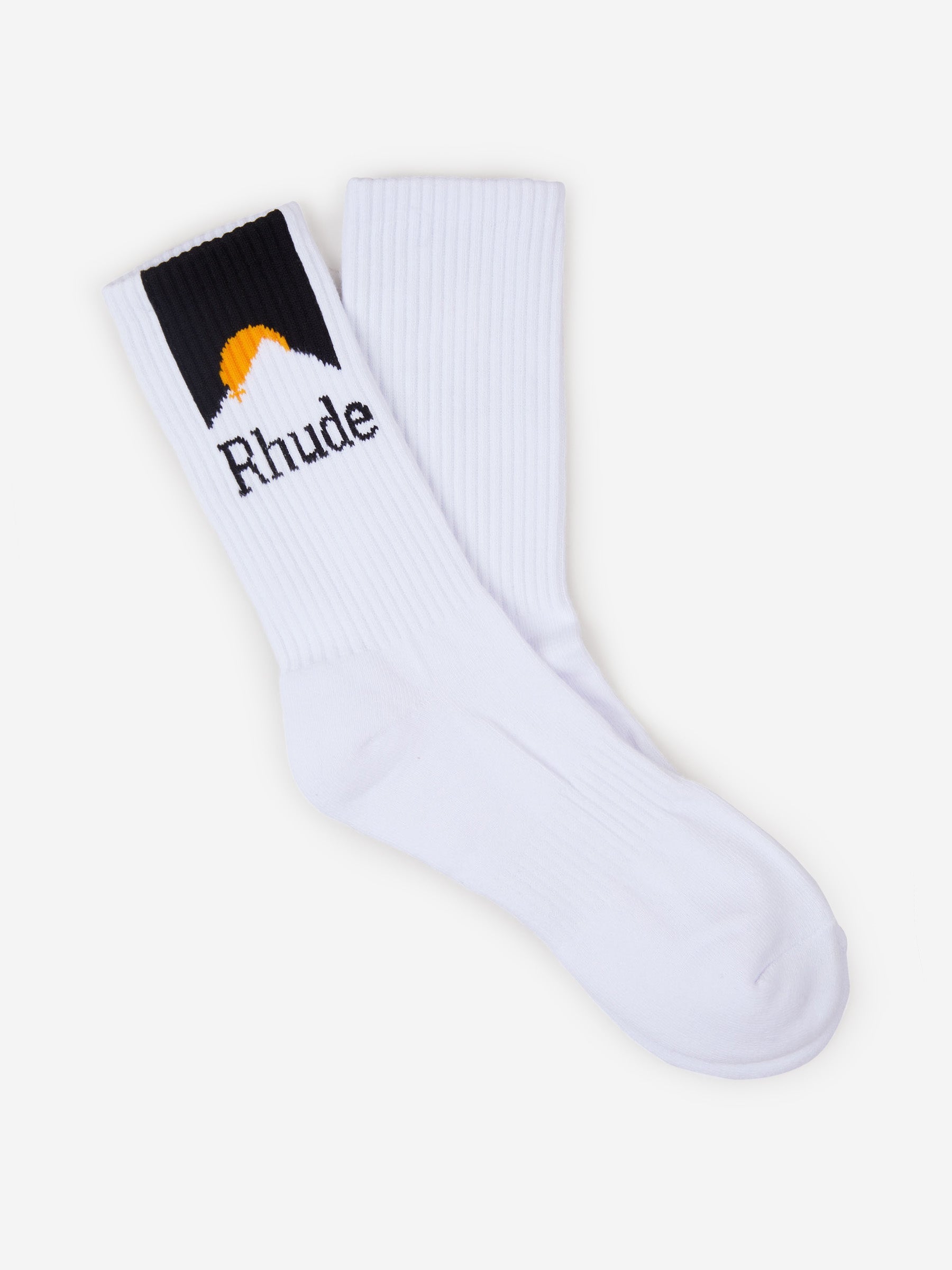 Outlet online Rhude Hombre Calcetines Logo Canalé color Negro sku 642-000453 00 - Foto 3